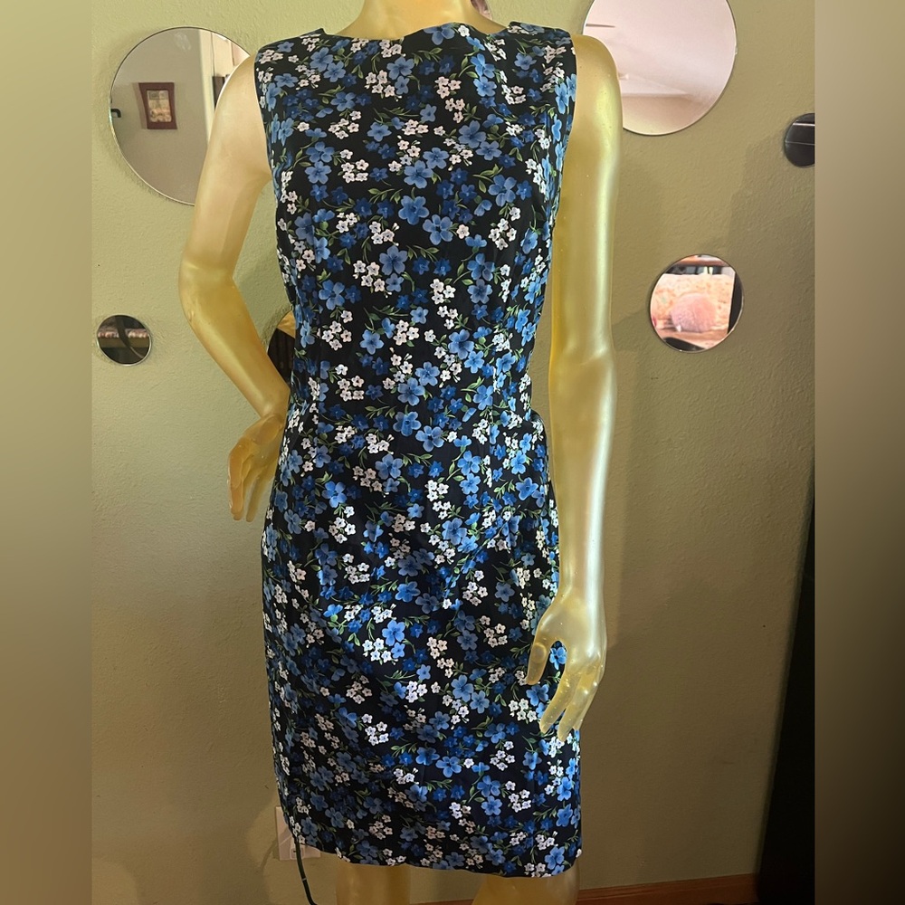 CDC Women’s Blue floral Dress, Size 12